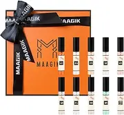 10/20/30-Piece Perfumes For Women Samples Set, Spray Perfume Sampler for Women High End Designer Fragrance Samples Miniatures Travel Set Gift(10 scents). (Orange Color Gift Box Set 10 Pieces)