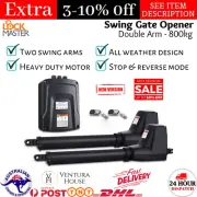 LockMaster Automatic Electric Gate Opener Double Arm Automatic Kit Remote 800KG