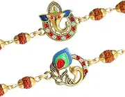 TIED RIBBONS Set of 2 Rakhi for Brother with Gift Set | Rakhi for Bhaiya | Rakhi Card | Roli Chawal Packet - Raksha bandhan Rakhi Bracelet for Brother Rakhi 2 Set | Rakhi Thread