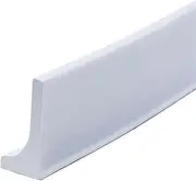 Durable Silicone Waterproof Barrier, Multifunctional Waterproof Board Waterproof Strip，Shower Threshold Water Dam，0.63in×1.18in，Suitable for Both Home and Business environments.(White,1 meter/39 in)
