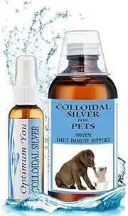Optimum You Colloidal Silver Liquid for Pets, Cats, Dogs | Extra Strength (8 oz) | Spray & Drops | Hot Spot Treatment & Itch Relief | Wound Care | Immune Support