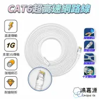 在飛比找樂天市場購物網優惠-鴻嘉源 CAT6 超六類高速網路線 1米~10米 金屬接頭 