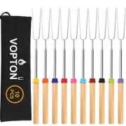 10 Pcs Marshmallow Roasting Sticks for Fire Pit Long 32Inch, Smores Sticks Sk...