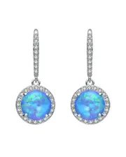 Rachel Glauber Diamond CZ Dangle Earrings