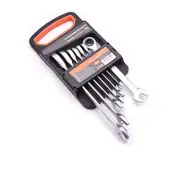 7 Piece Ratcheting Wrench Set - Metric - Forged Tempered Chrome Vanadium Stee...