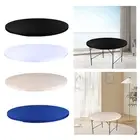 Fitted Round Table Cloth Stretch Tablecloth Elastic Edged Lightweight Easy Clean
