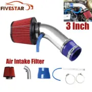 Cold Air Intake Filter Induction Kit Pipe Power Flow Hose System Car Auto Silver (for: Honda)