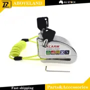 Silvery Alarm Disc Security Lock W/Yellow Remind Cable Motor Bike Quad Cycle AU