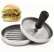 Burger Press Patty Maker Aluminum Alloy Hamburger Patty Press Mold Wood Handle.