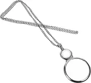 Portable Magnifier Necklace Men's Magnifying Glass Pendant Decorative Necklace for Reading Sewing