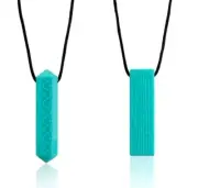New Sensory Teether Chew Necklace Chewellery 2 Piece Set Teal