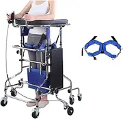 YOPNDFR Walker with Seat, Walking Aid for Adults and Seniors, with Handbrake, Roll Protection, Suitable for Disabled People and Rehabilitation Patients (Men's)