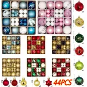 Christmas Tree Xmas Balls Decorations Baubles Party Wedding Ornament 44Pcs/Pack