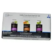 3 Pack Mainstays Pure Essential Oil Set Lavender Sweet Orange Patchouli 1.5oz