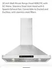NEW Vissani 30 in. W Convertible Wall Mount Range Hood with 2 Charcoal Filters