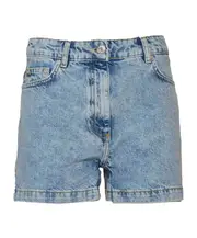 Moschino Jeans Logo Patch Denim Shorts 27 Blue