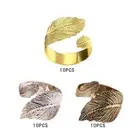 10Pcs Leaf Napkin Rings Napkin Holder Rings Dinner Table Decor