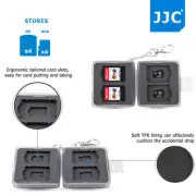 JJC Storage Hard Memory Card Case for 4 Nintendo Switch Game Card/4 MicroSD Card