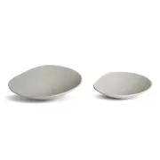 Two's Company S/2 Haiku Collection Wave Bowl In A Shitake Beige Color (Food Safe