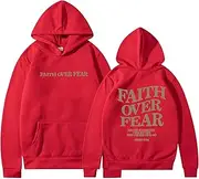 [YSSCYA] Faith Over Fear Hoodie Sweatshirt,Trust in The Lord Hoodie,Jesus Loves You Hoodie,Man Woman Faith Pullover