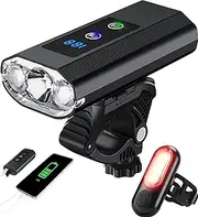 Bike Light Bicycle Lights Front - USB Type C Rechargeable, Recharge Your Phone, Bicycle Headlight Lights Front Lights Led Lights Super Bright