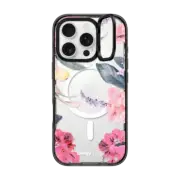 iPhone 16 Pro Impact Ring Stand Case MagSafe Compatible Spring Design #2 - Floral Garden