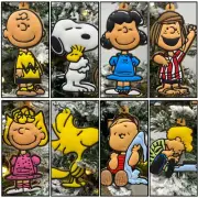 Charlie Brown Christmas Ornament 8 Piece Set Peanuts Characters Sally, Linus NEW