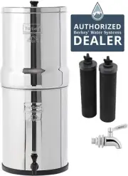Royal Berkey Water Filter System w/2 Black BB9-2 Elements NEW + STAINLESS SPIGOT