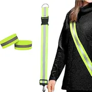 Reflective Wristbands - Safety Armband Sash | Quick-Release Buckle Reflective Running Belt, Reflective Sash, Reflective Wrist Strap, 360 Degree Visibility, Adjustable for Walking