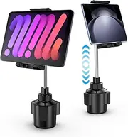 Lopnord Cup Holder Tablet Mount for Z Fold 5/4, Car Cup Mount Phone Holder Compatible with Samsung Galaxy Z Fold 3/Z Flip 5 4 3/S24/S23 Ultra/S22/S21/iPhone 15 14 Pro Max Plus/iPad Mini 6 8.3 inch