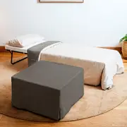 Foldlux Folding Guest Bed Ottoman Sofa w Slip Cover - Tas Truffle Grey