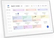 15.6 Inch Digital Calendar, Smart Digital Calendar Planner & Chore Chart, IPS FHD 1920x1080 Touchscreen Interactive Display for Family Schedules, Desk Stand Included, Wall Mountable - Share Photos & Videos (White)