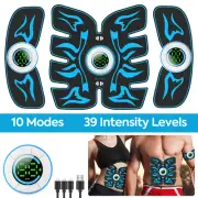 10 Modes ABS Abdominal Trainer Stimulator Muscle Leg Arm Toner EMS Body Training