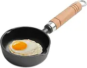 LOMUG Non Stick Mini One Egg Pan 13cm Egg Pan with Handle Heat Resistant Pot Portable Camping Cooking Omelet Pan for Gas Stove Induction Cooker