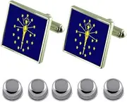 [Select Gifts] Shirt Dress Studs Indiana Flag Cufflinks