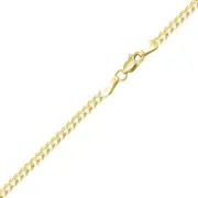 10K Solid Yellow Gold Cuban Anklet 3.0mm 10" - Curb Chain Link Women Men