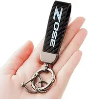 HUIANTS Carbon Fiber Style Car Keychain for Mini Cooper S R55 R56 F55 R56 Car Emblem Microfiber Leather Key Chain