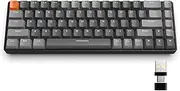 YINDIAO K68% 60% Wireless Mechanical Gaming Keyboard,Bluetooth 5.0/2.4Ghz Compact 68 Keys Mini Keyboard,with Dual Mode Receiver,Hot-Swappable,Ultra Power Saving,Red Switch(Dark Grey)