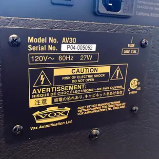 (贈專用導線) VOX AV15 amp 電吉他 音箱 破音 效果器 12ax7 真空管 多元音色 (9.8折)