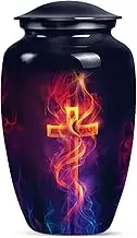 Cross Urn for Ashes Adult Female - Urns for Human Ashes Adult Man - Cremation Urns for Human Ashes - Urn for Ashes for Women - Decorative Urns for Human Ashes Adult Female (10 Inch)