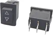 BANDKIT 5PCS Momentary Rocker Switch 3 Flat Pins,Both Sides Spring Return to Middle After Released,mom on - Off - Mom on21 * 15MM