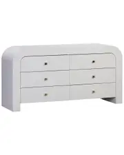 TOV Furniture Hump 6 Drawer White Dresser