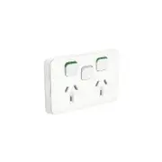 Clipsal Iconic Series Cover Frame - 3 Switches & 2 Sockets - 10 A - Horizontal - Vivid White - 3025XC-VW