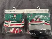 (2) OLD NAVY 3-PACK MEN SOFT WASHED BUILTIN FLEX BOXER BRIEFS M Medium Holiday