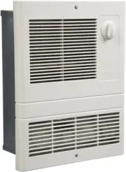 Stylish White Wall Heater with Built-In Thermostat - 1500W for 150 sq ft