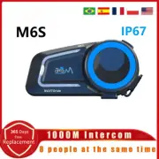 Motorcycle Bluetooth Helmet Headset With Multiple Intercom Modes Waterproof IP67