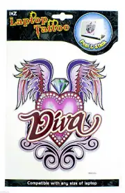 12 Laptop Tattoo Notebook Skins Pink DIVA Design NEW Wholesale Job Lot