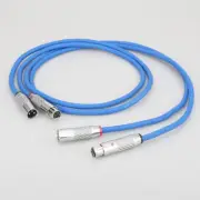 Pair XLR Balanced Cable OFC Copper Audio Line with HIFI Rhodium Plated XLR Plug
