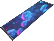 YXYZRMY Washable Runner Rug Glowing Jellyfish Abstract 2’ x 6’ Non Slip Runner Rug for Hallways Entryway Bedroom Floor Carpet Runner- Soft Thin Mat with Rubber Backing for Family Pet