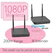 Digimate Digital 1080P HDMI Wireless AV Transmitter Receiver 200m Range /FOXTEL